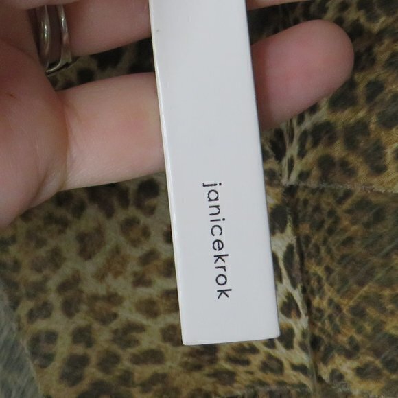 Poleci animal print silk top sz‎ 4 - Picture 4 of 7